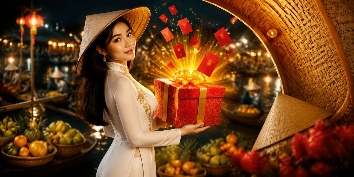 Phần thưởng bao lì xì đỏ may mắn cho người chơi vùng Mekong